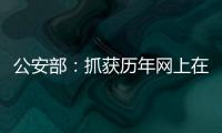 公安部
：抓获历年网上在逃人员35.1万余名