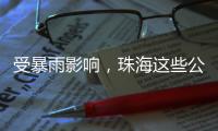 受暴雨影响
，珠海这些公交线路有调整→