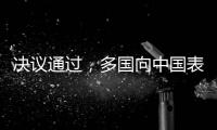 决议通过，多国向中国表达祝贺