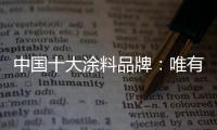 中国十大涂料品牌
：唯有创新才能发展的更好
