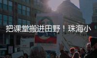 把课堂搬进田野！珠海小学生耕读园里割麦子