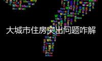 大城市住房突出问题咋解决	？依靠这些工作来落实