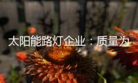 太阳能路灯企业：质量为实力 口碑为资本