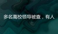 多名高校领导被查
，有人主动投案