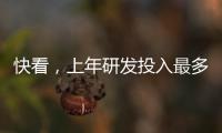 快看，上年研发投入最多的100家企业
！