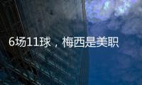 6场11球，梅西是美职联历史上6场比赛里进球并列最多的球员