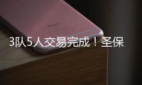 3队5人交易完成！圣保罗
！确定最后一年	
！