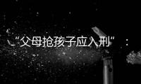 “父母抢孩子应入刑”
：一份反家暴报告的呼吁