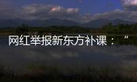 网红举报新东方补课：“我会火力全开
，我会出钱让更多人去干”