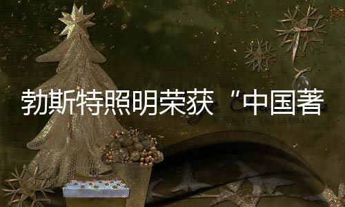 特照明荣名灯明品奋勇向前