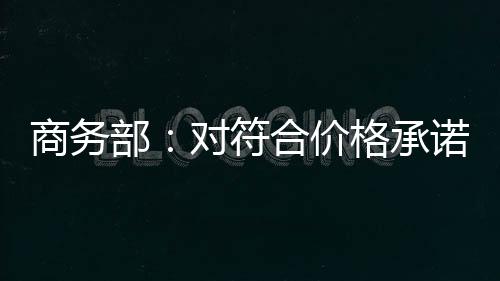 符合则可停止适用价格承诺