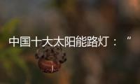 中国十大太阳能路灯：“强”产品
，“健”服务