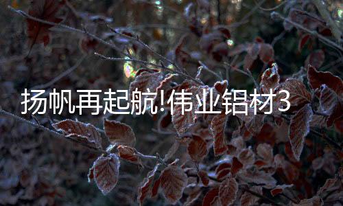 再起不仅成就了伟业铝材品牌