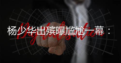 杨家长子杨威作为孝子代表
