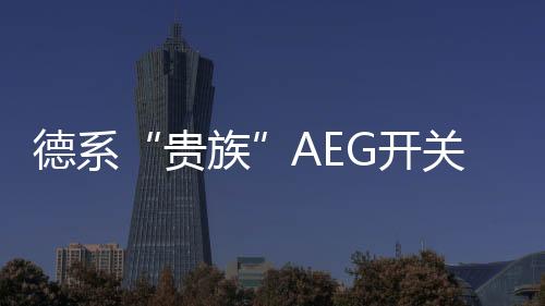 贵族AEG开关插座也做到了最佳