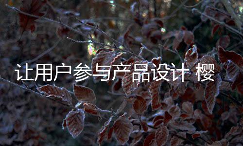 让用户参与到产品设计环节